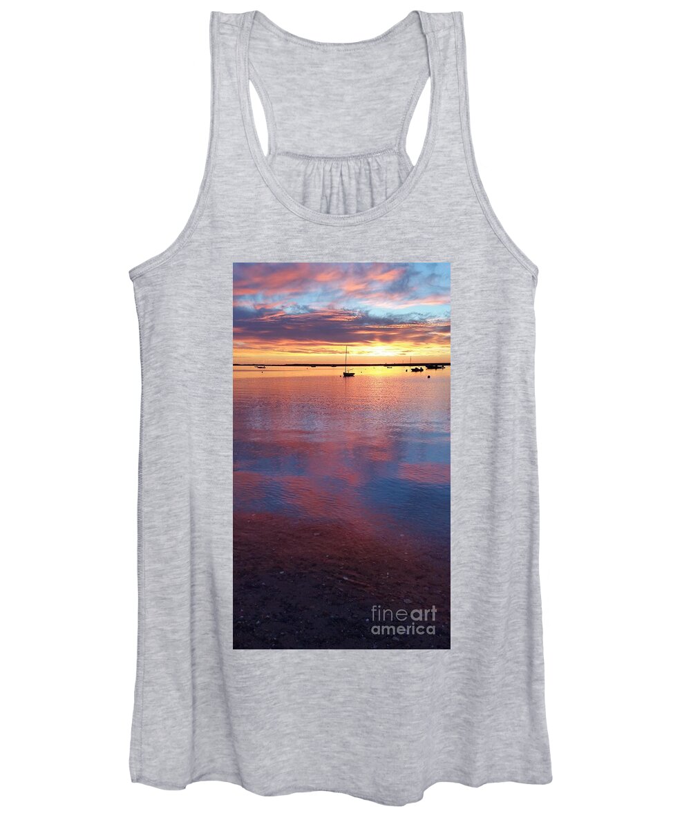 Cape Cod Women's Tank Top featuring the photograph Sunrise in Pink by Darcy Leigh