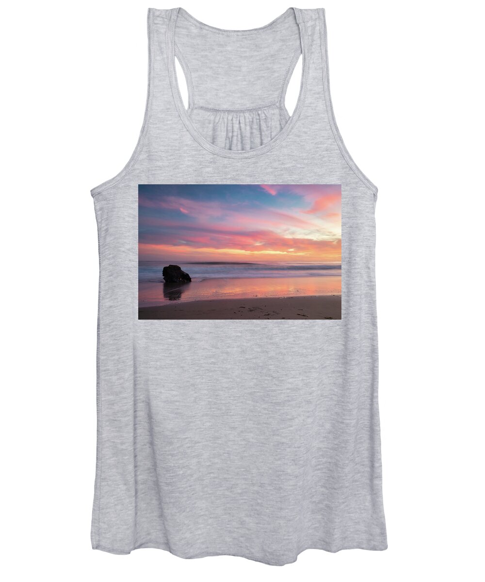 Malibu Sunset Women's Tank Top featuring the photograph Painted Sunset Sky in Malibu by Matthew DeGrushe