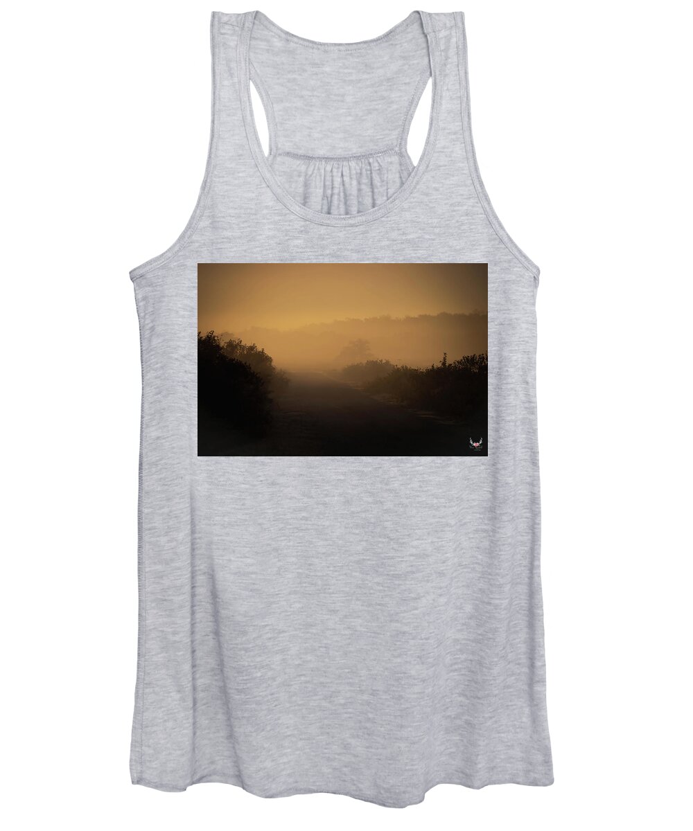 Misty Women's Tank Top featuring the photograph Path into the Mist by Pam Rendall