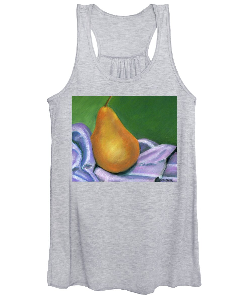 Still Life Women's Tank Top featuring the pastel Pear in Repose by MaryJo Clark