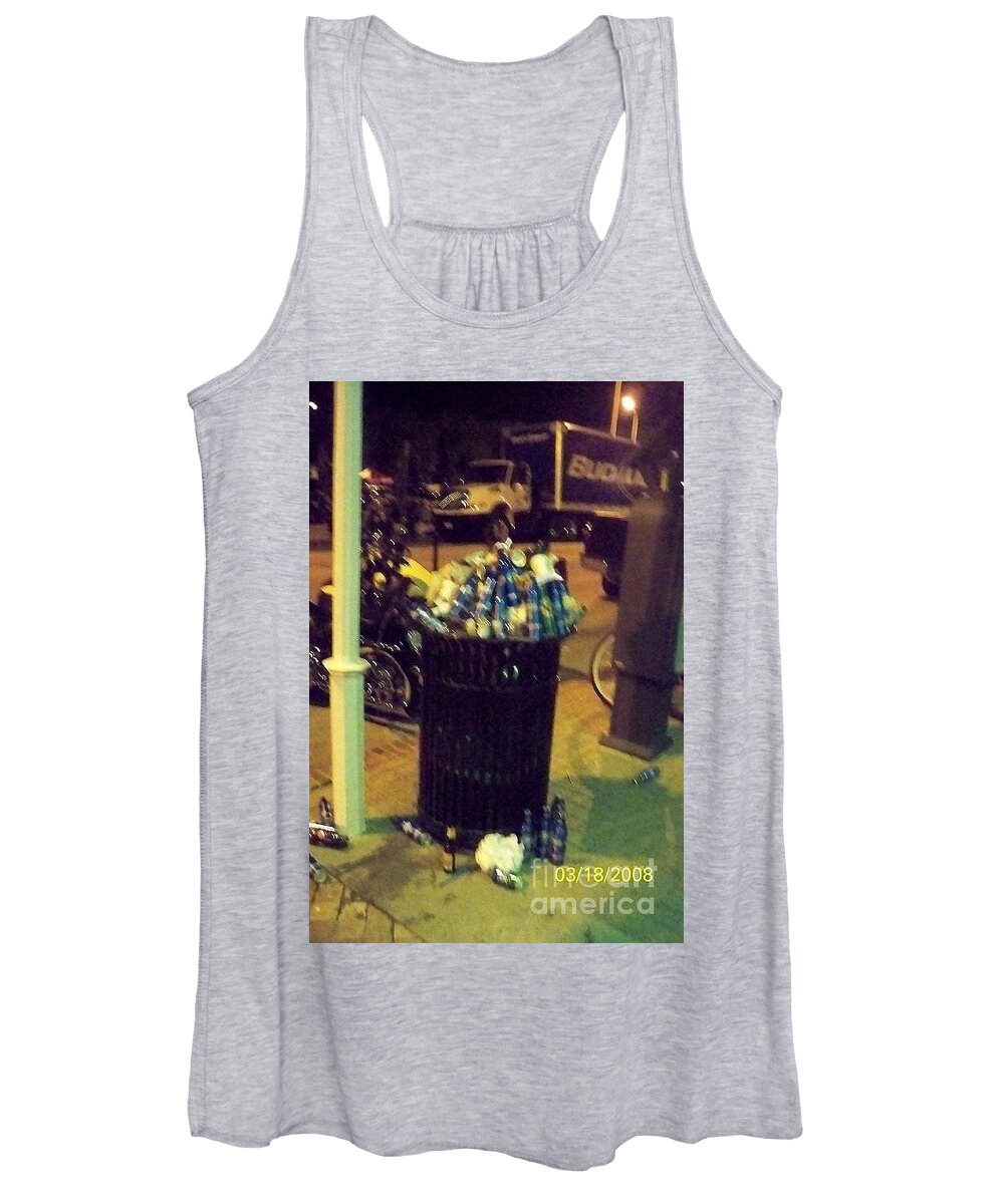 Trash Women's Tank Top featuring the photograph People do try by Nancy Graham