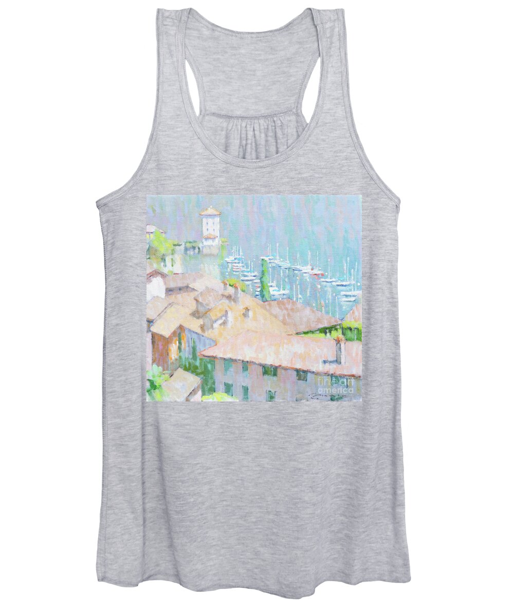 Pescallo Women's Tank Top featuring the painting Pescallo Down Below by Jerry Fresia