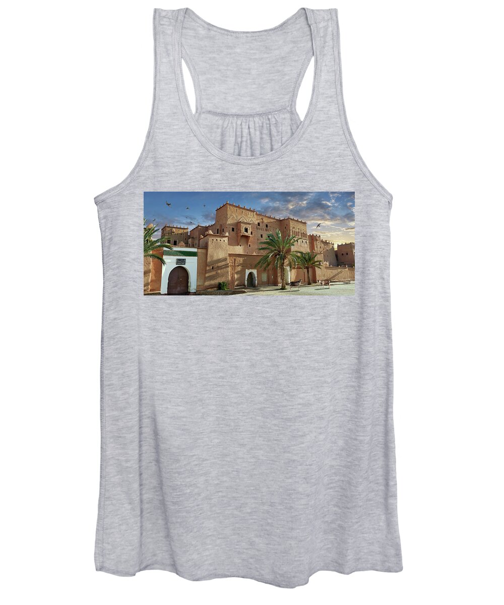 Kasbah Of Taourirt Women's Tank Top featuring the photograph Photo of The Kasbah of Taourirt, Ouarzazate, Morocco by Paul E Williams