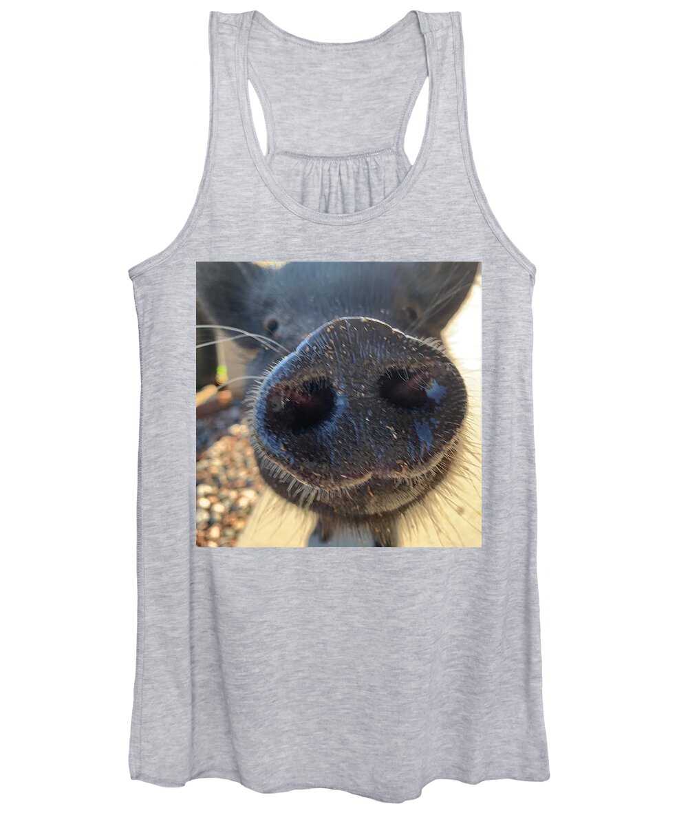 Pig Women's Tank Top featuring the photograph Snout of Love by Lee Darnell