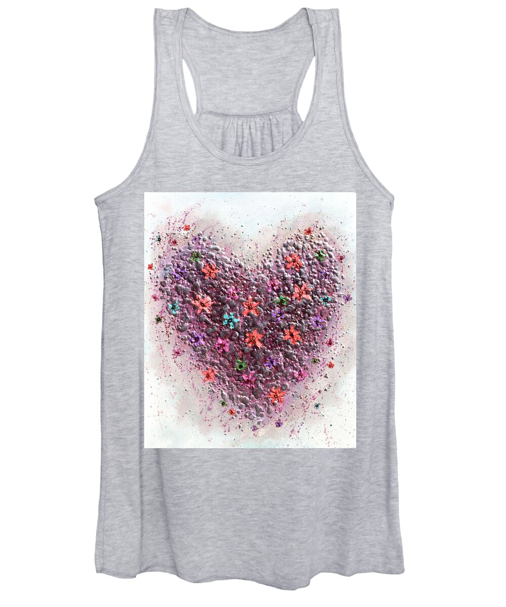 Heart Women's Tank Top featuring the painting Pink Heart by Amanda Dagg