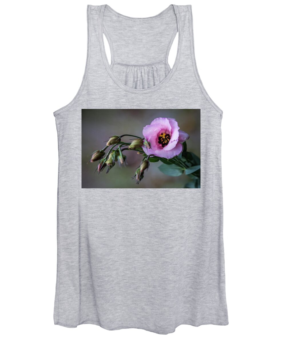 Flower Women's Tank Top featuring the photograph Pink Lisianthus Spray by Patti Deters