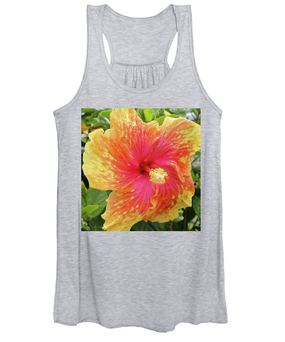 Hibiscus Women's Tank Top featuring the photograph Pink Splatter by Tony Spencer