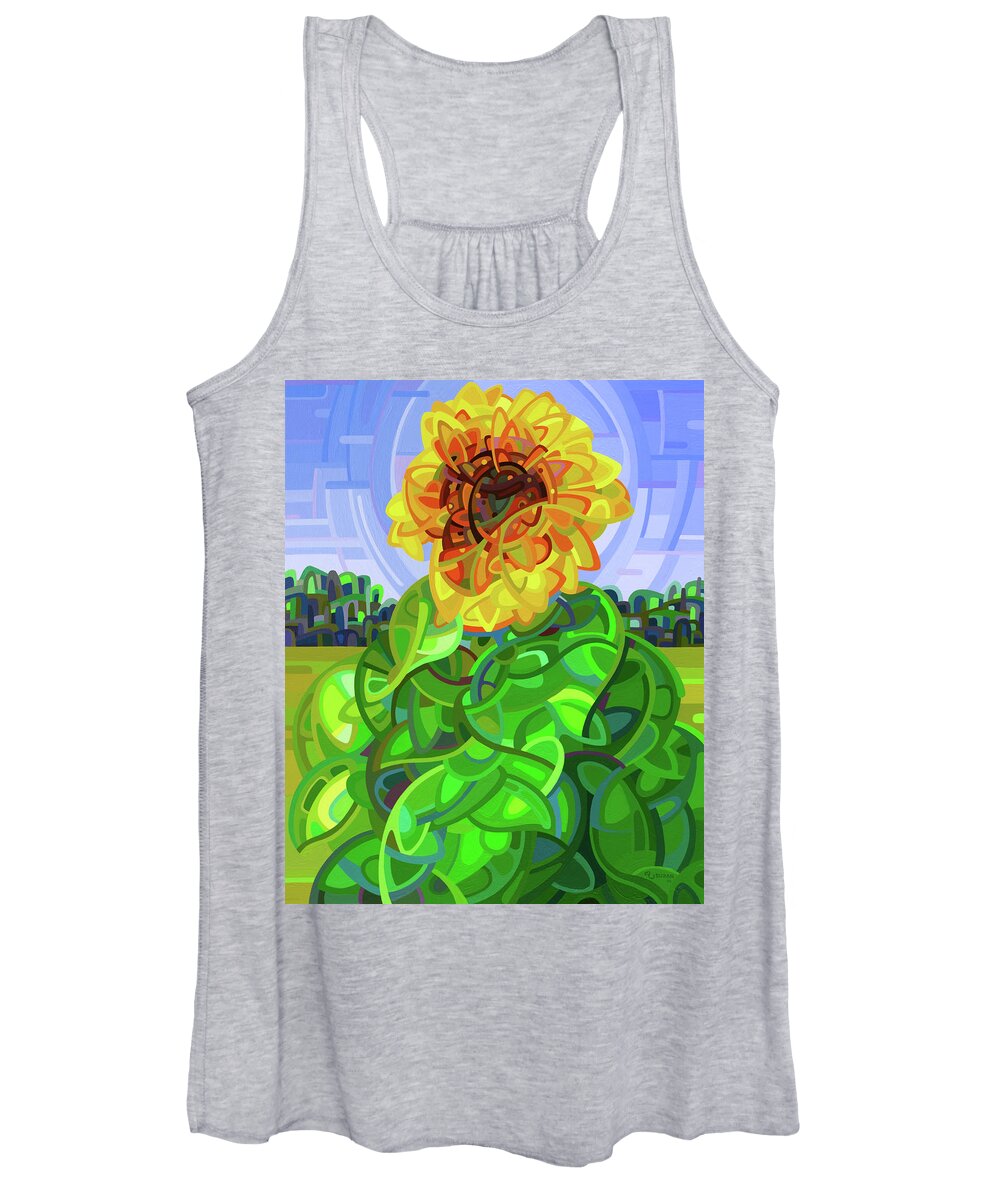 Abstract Women's Tank Top featuring the painting Pinwheel by Mandy Budan