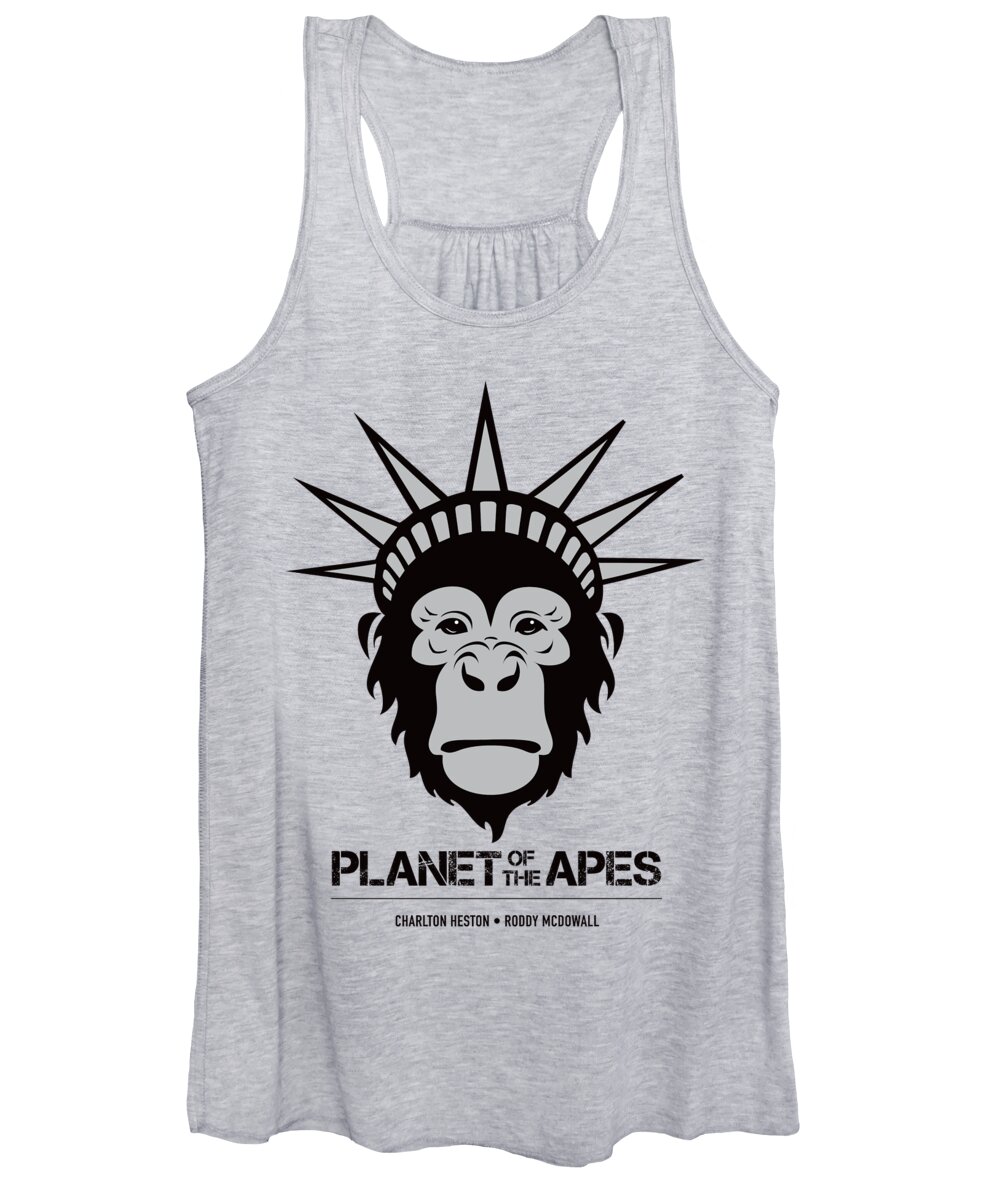 Planet Of The Apes Women's Tank Top featuring the digital art Planet of the Apes - Alternative Movie Poster by Movie Poster Boy