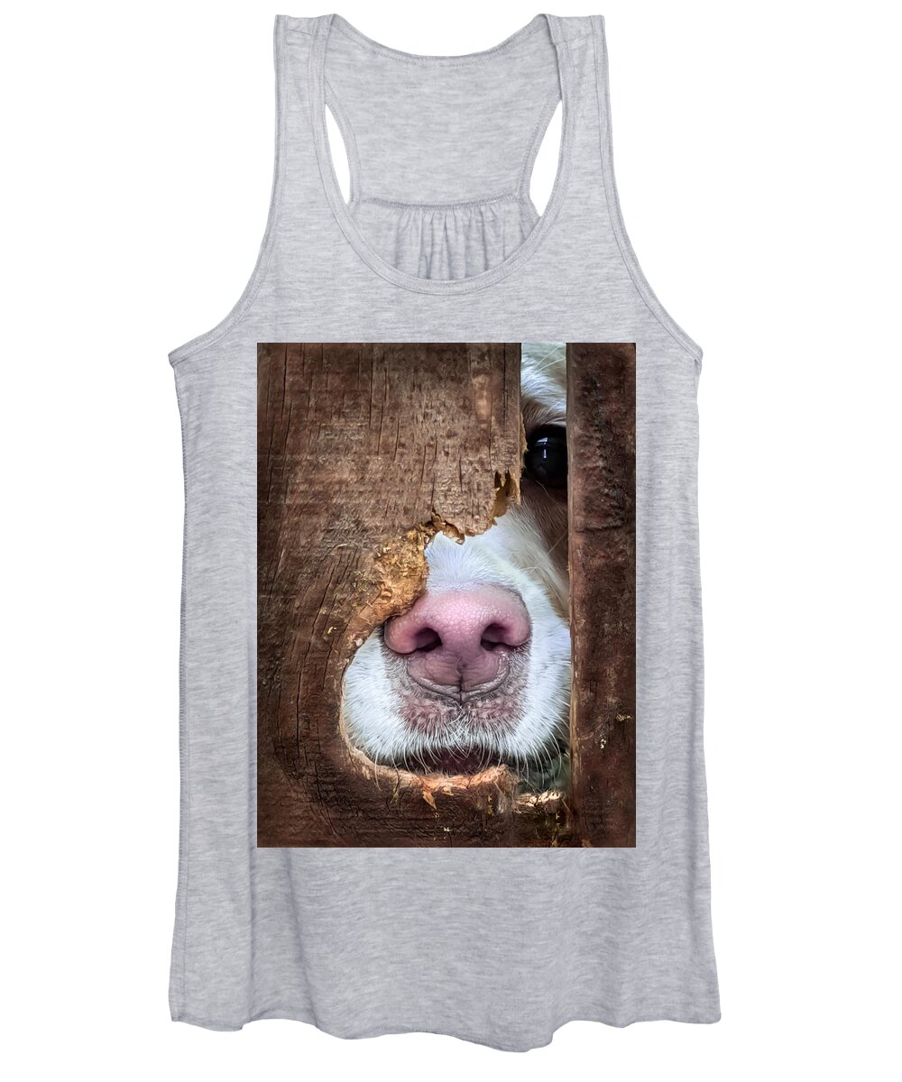Puppies Women's Tank Top featuring the photograph Please Don't Leave Me by Karen Wiles