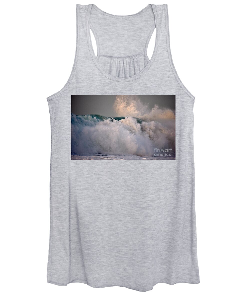 Polihale Beach Women's Tank Top featuring the photograph Polihale Wave of Unbridled Joy by Debra Banks