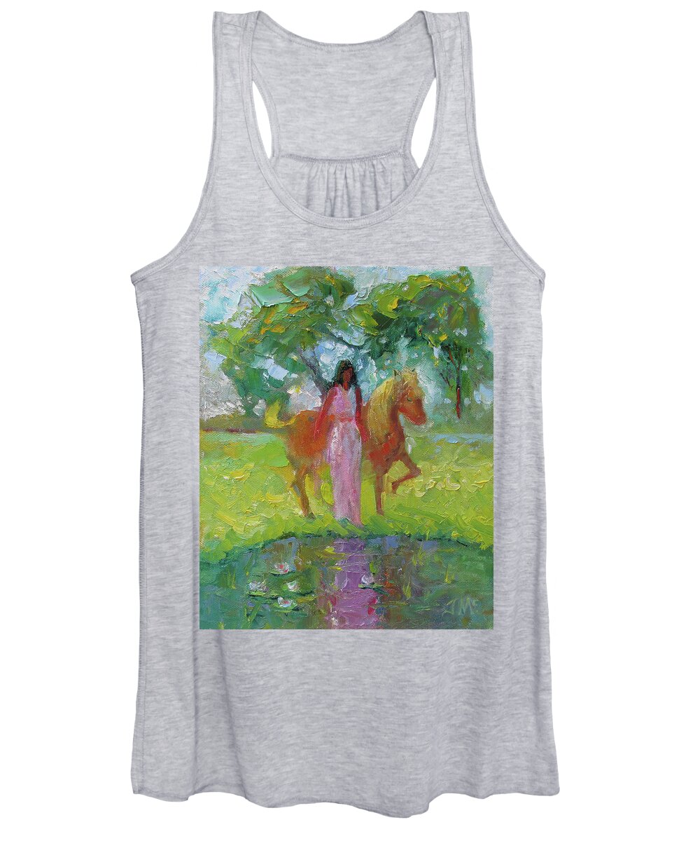 Pony Women's Tank Top featuring the painting Mindscape 2 by John McCormick
