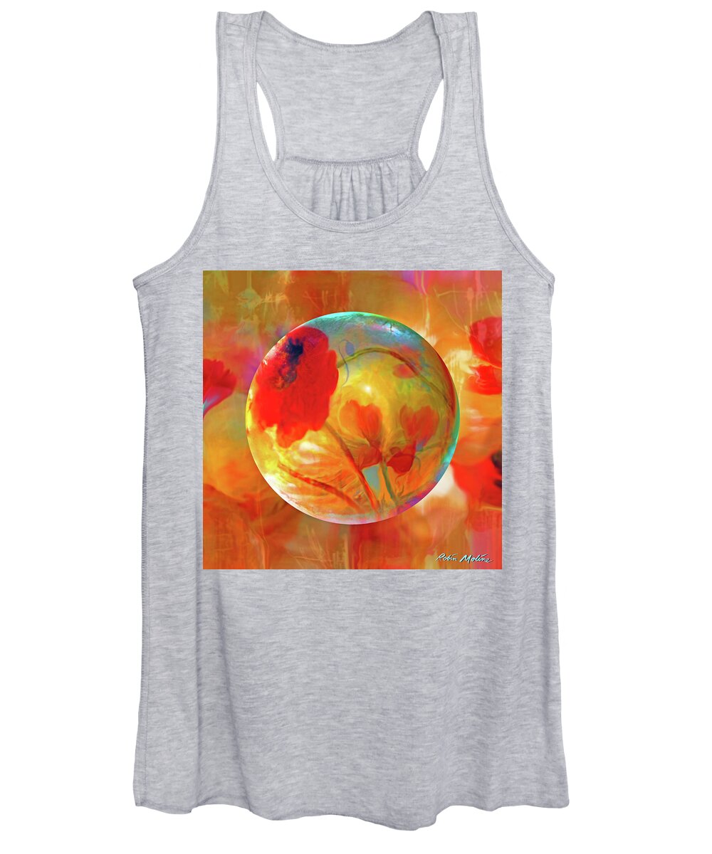  Poppies Women's Tank Top featuring the painting Pop Twombly by Robin Moline