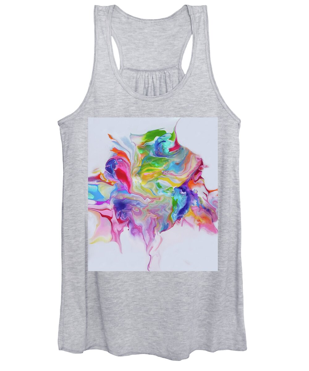 Colorful Women's Tank Top featuring the painting Positive Energy 1 by Deborah Erlandson