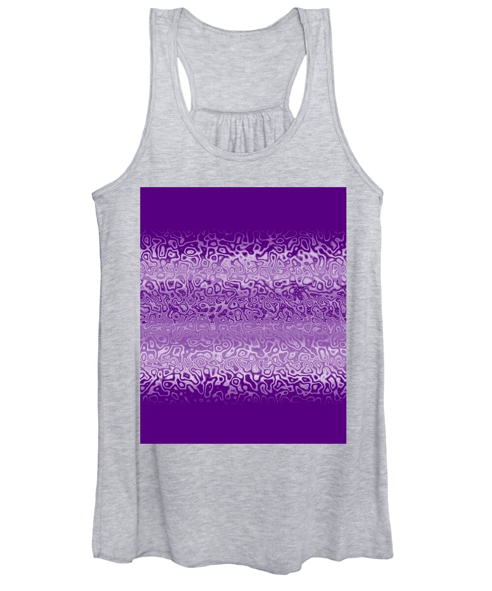 Power Women's Tank Top featuring the digital art Power of Purple by Designs By L