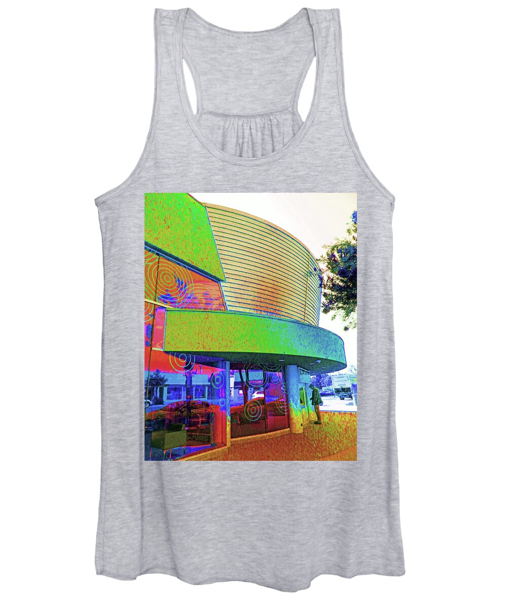 Architecture Women's Tank Top featuring the photograph Psychedelic 60's Building by Andrew Lawrence