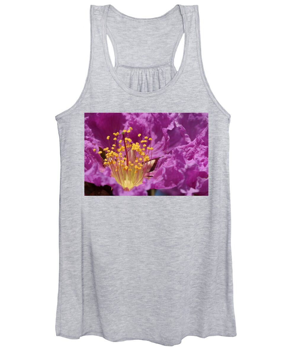 Queen's Crepe Myrtle Women's Tank Top featuring the photograph Queen's Crepe Myrtle Flower by Mingming Jiang