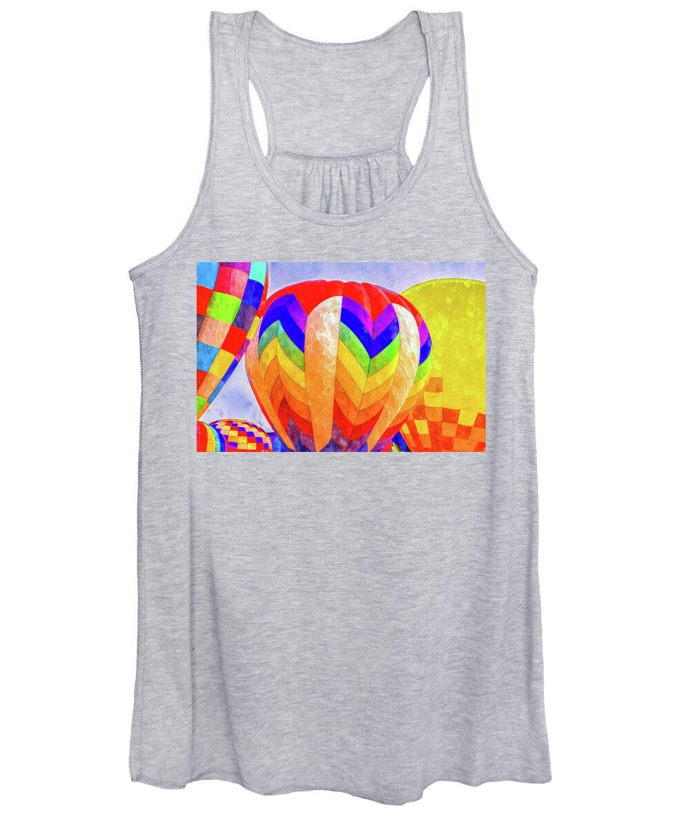 Balloon Glow Women's Tank Top featuring the photograph Rainbows by Kevin Lane