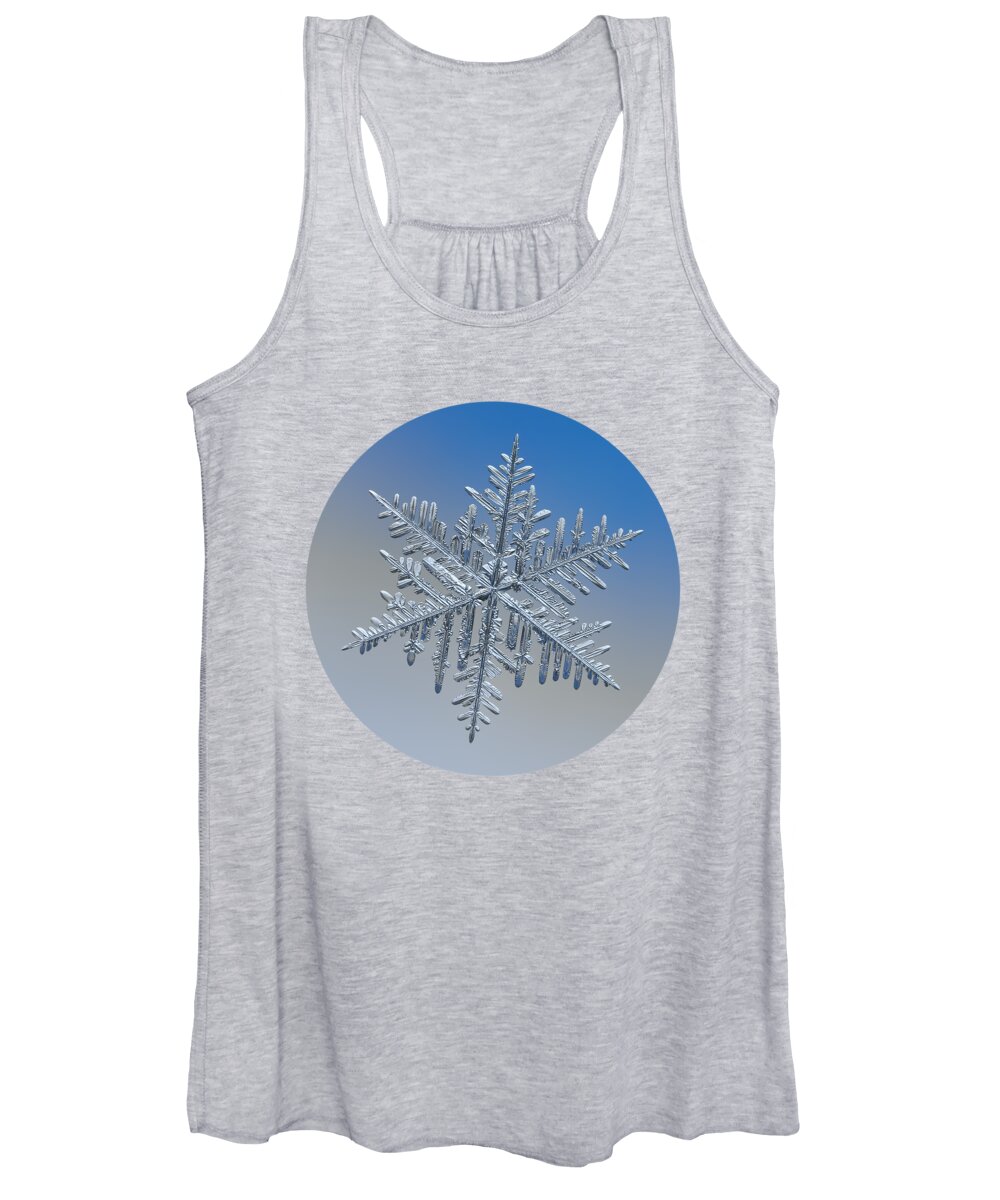 Snowflake Women's Tank Top featuring the photograph Real snowflake 2016-01-21_2a2_Dubhe by Alexey Kljatov