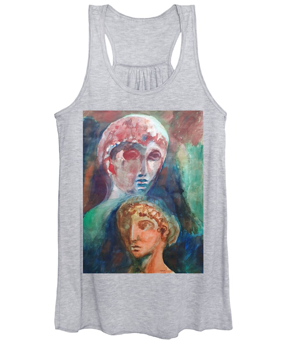 Masterpiece Paintings Women's Tank Top featuring the painting Reborn by Enrico Garff