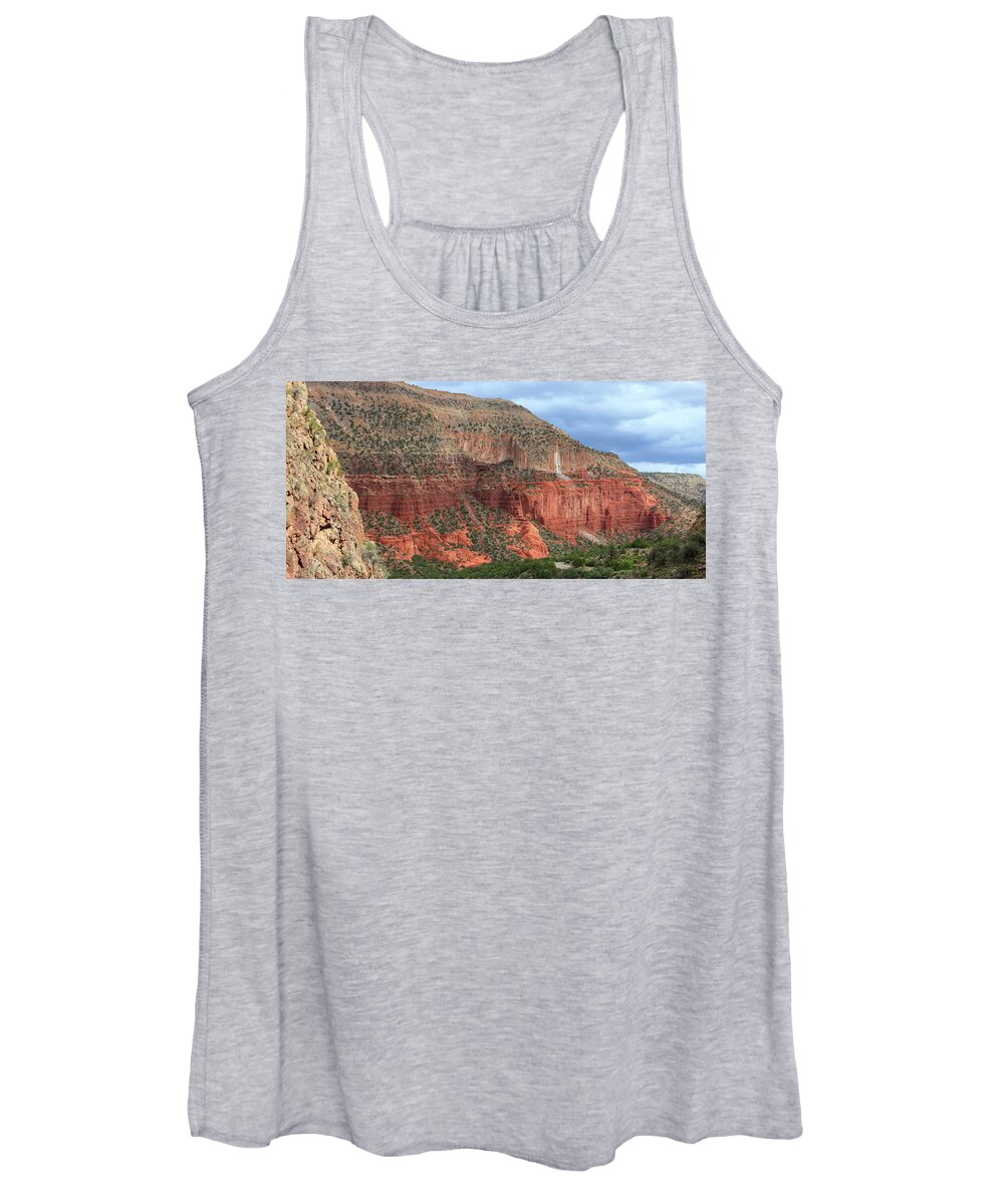 Landscape Women's Tank Top featuring the photograph Red Rock Geology by Steve Templeton