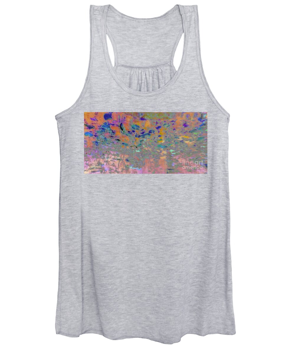 Regflections Women's Tank Top featuring the painting Reflections of a Sunset by Bonnie Marie