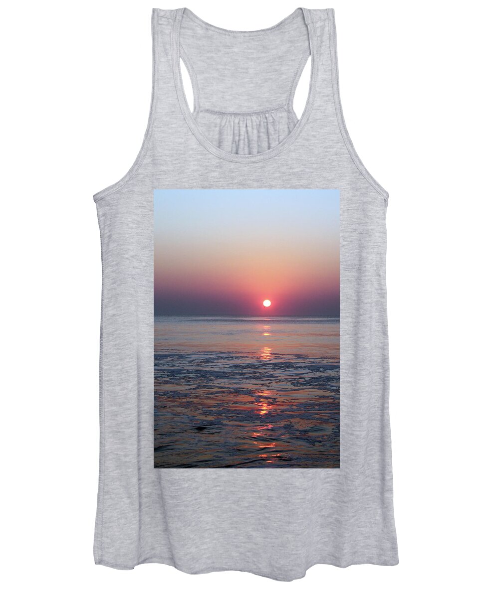 Beach Women's Tank Top featuring the photograph Reflections of Sunrays by Carolyn Stagger Cokley