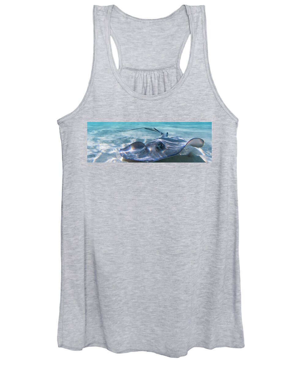 Ray Women's Tank Top featuring the photograph Reflections on a Southern Ray by Lynne Browne