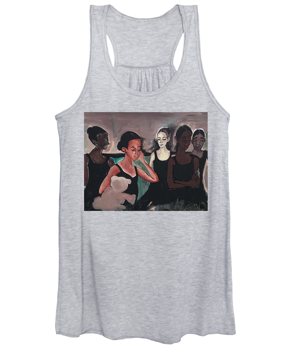  Women's Tank Top featuring the painting Rehearsal  by Angie ONeal