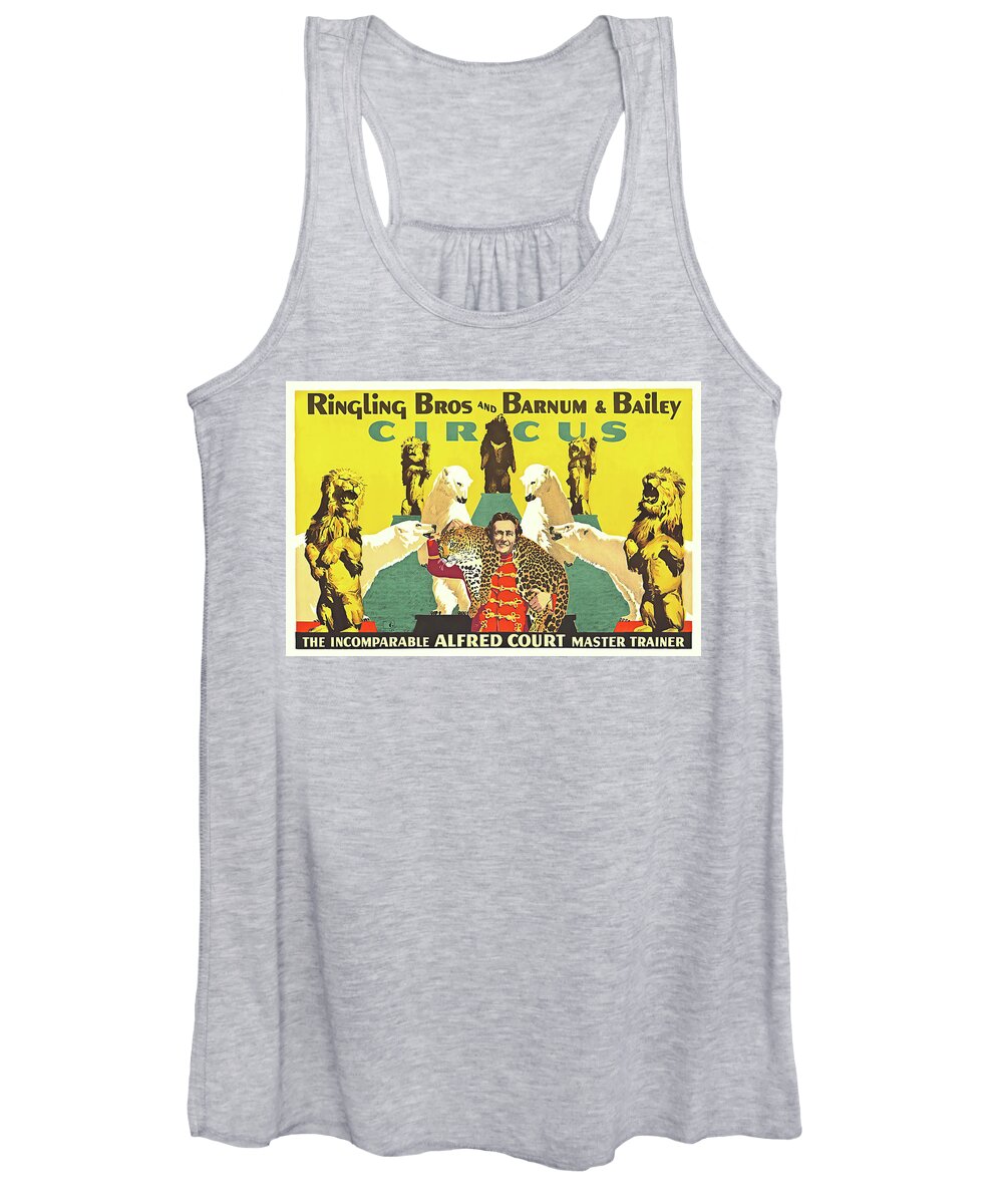 Ringling Brothers Women's Tank Top featuring the painting Ringling Bros and Barnum and Bailey Circus 1941 by DK Digital