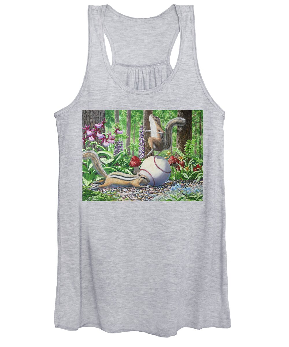Nature Women's Tank Top featuring the painting Rolling by Michael Goguen