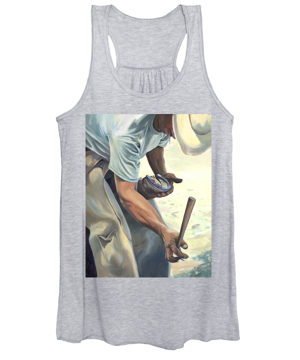 Western Women's Tank Top featuring the painting Roman by Page Holland