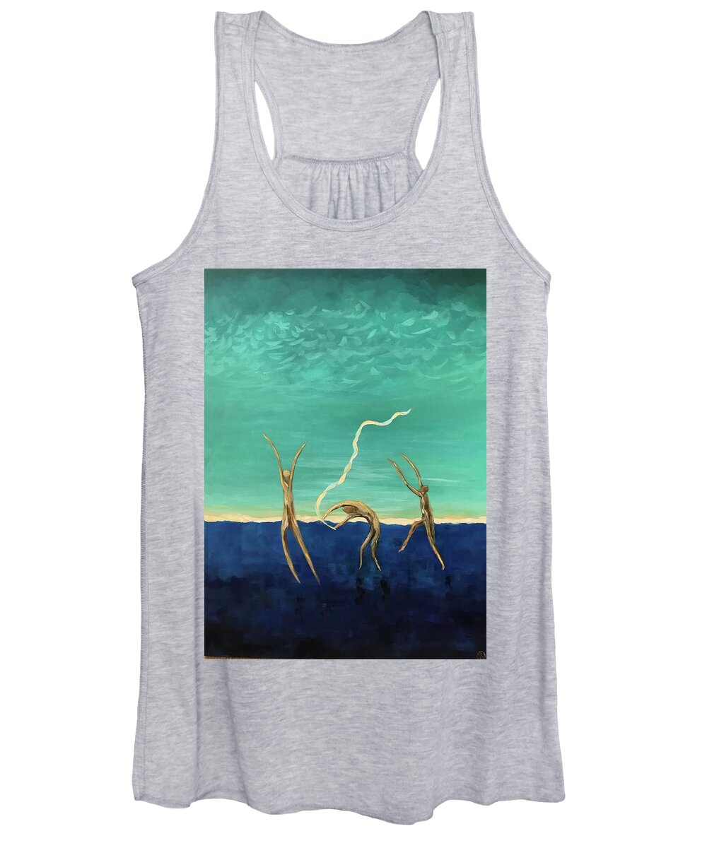 Art Women's Tank Top featuring the painting Salutation by Deborah Smith