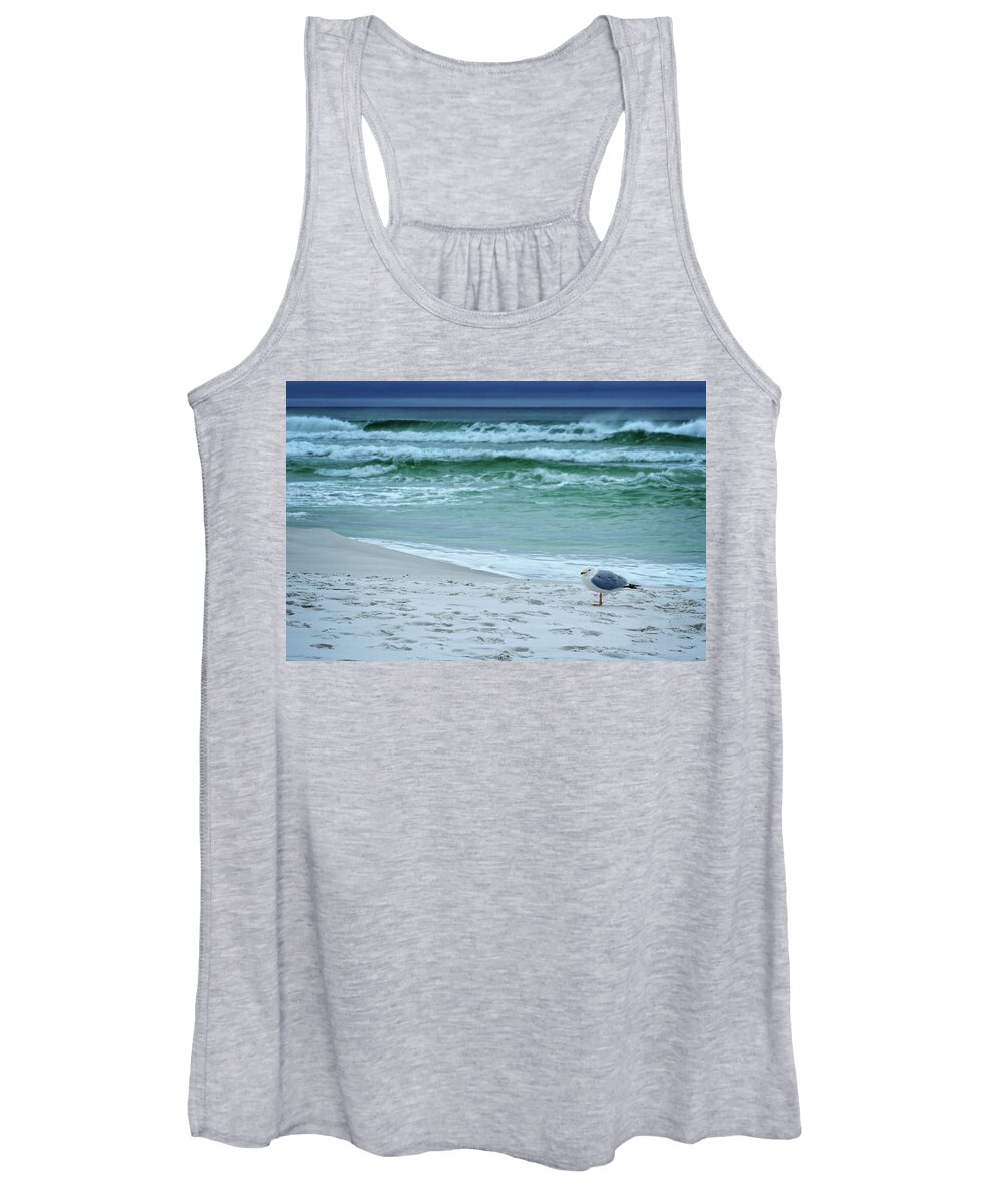 Sand Women's Tank Top featuring the photograph Sea Gull by George Taylor