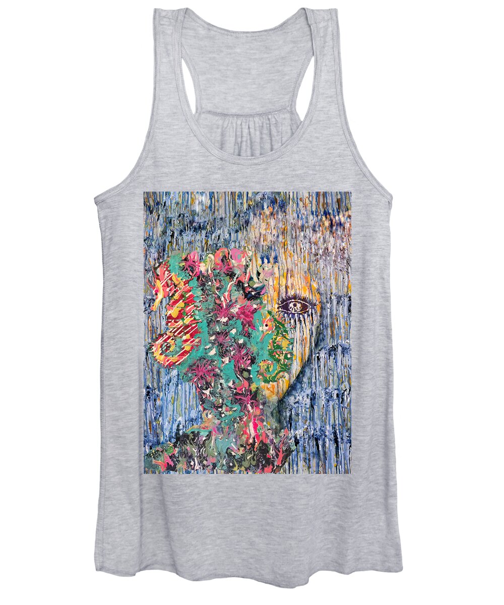 Reef Women's Tank Top featuring the painting Seeing the Reef by Tessa Evette