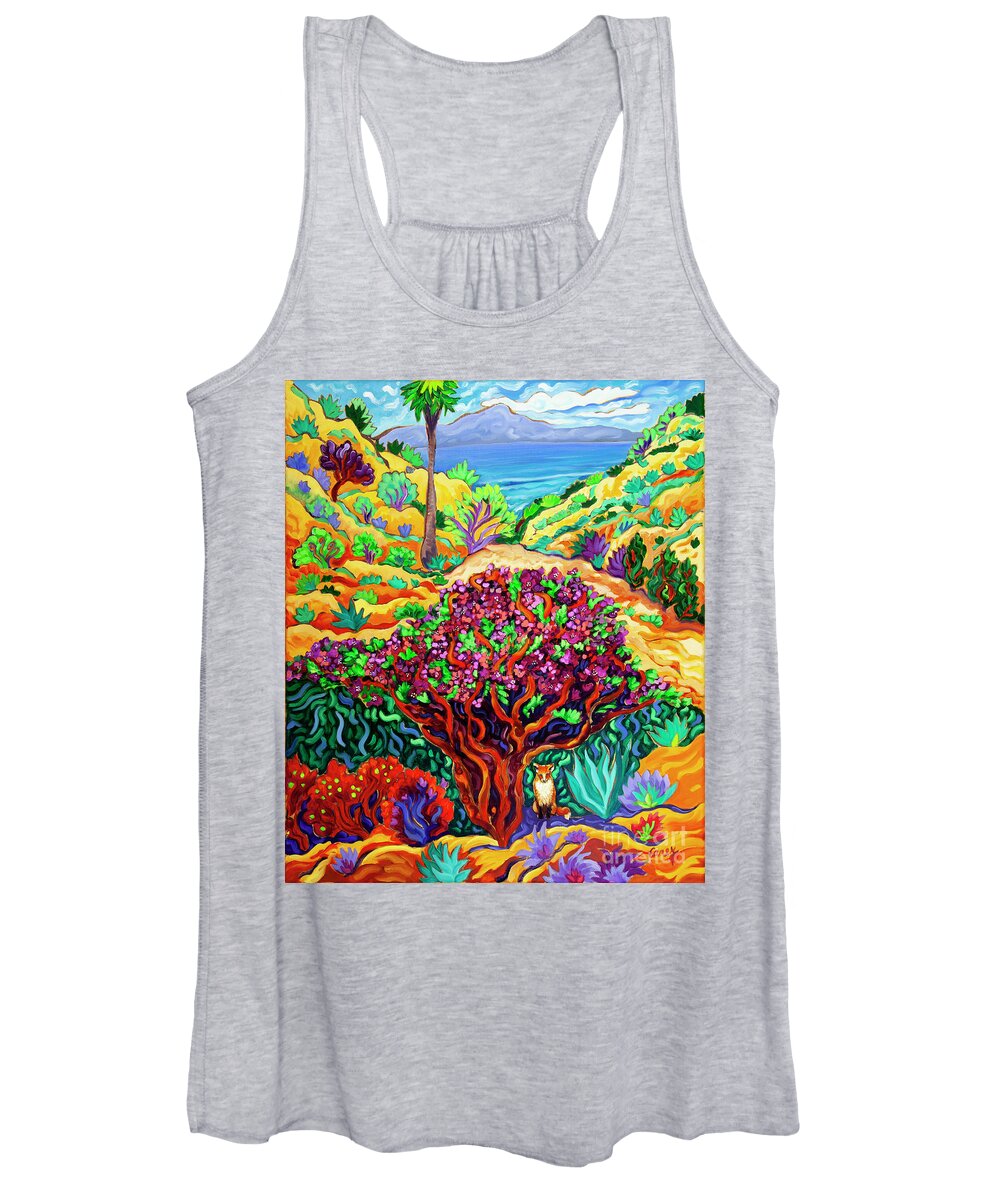 Catalina Women's Tank Top featuring the painting Shelter in Place by Cathy Carey