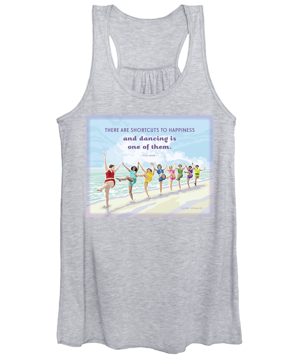  Women's Tank Top featuring the painting Shortcuts to happiness by Susan Spangler