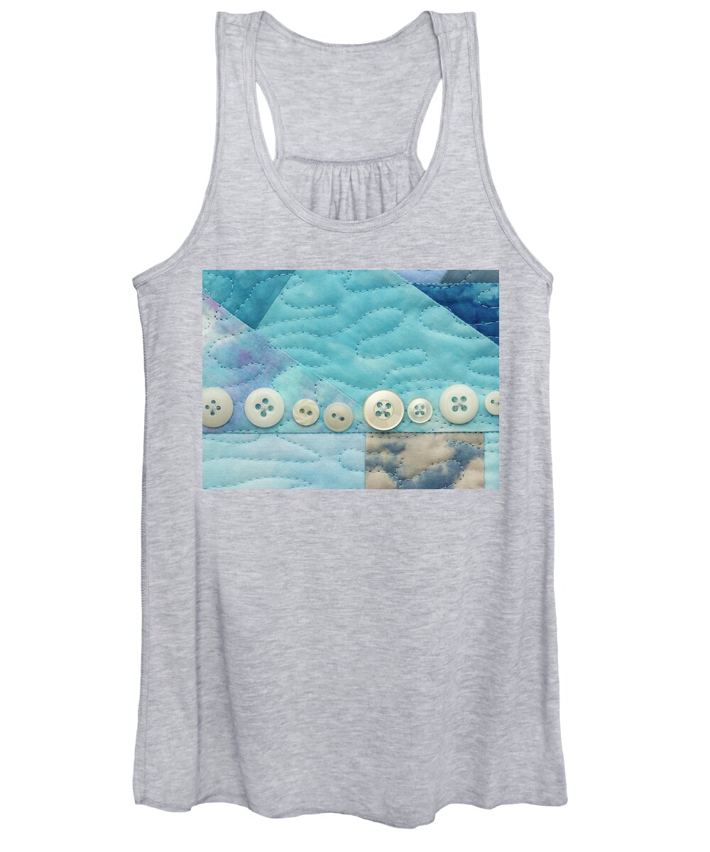 Fiber Wall Art Women's Tank Top featuring the mixed media Shrine To Land and Sky A by Vivian Aumond