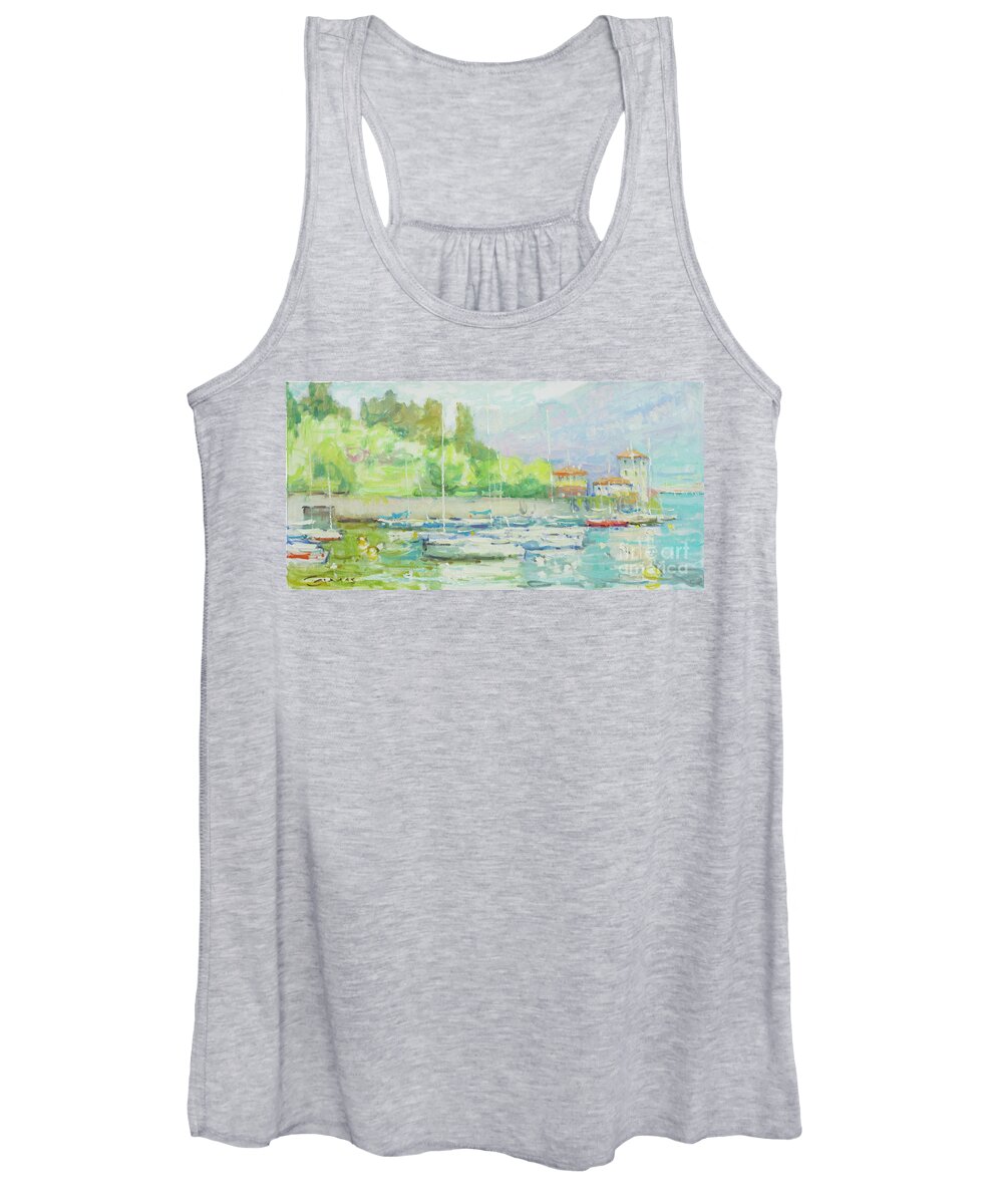 Fresia Women's Tank Top featuring the painting Snarls of Color by Jerry Fresia