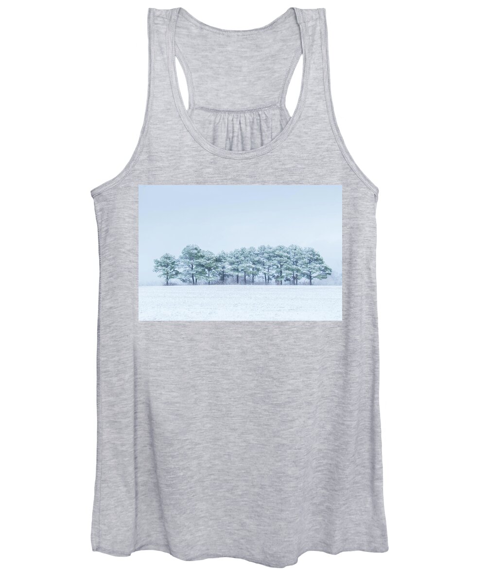 Snow Women's Tank Top featuring the photograph Snow Covered Trees by Allin Sorenson