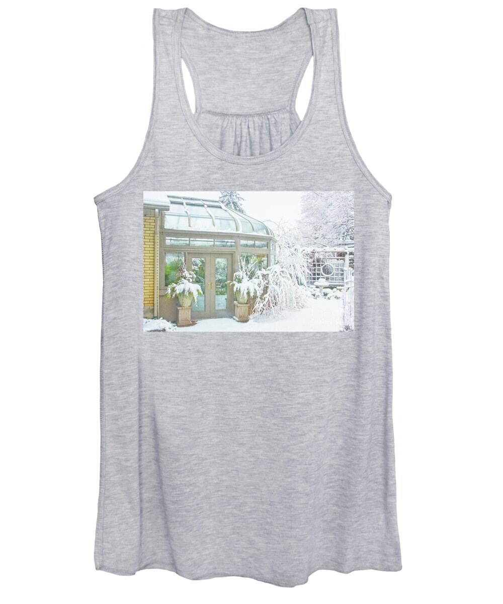 3 Sunnylea Women's Tank Top featuring the photograph Snow Scenes by Marilyn Cornwell