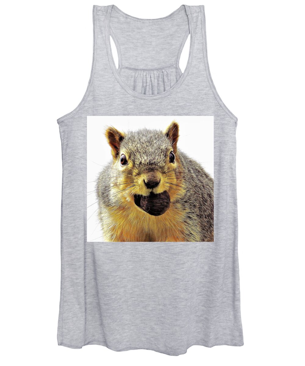 Squirrels Women's Tank Top featuring the photograph Sometimes You Feel Like A Nut by Lori Frisch
