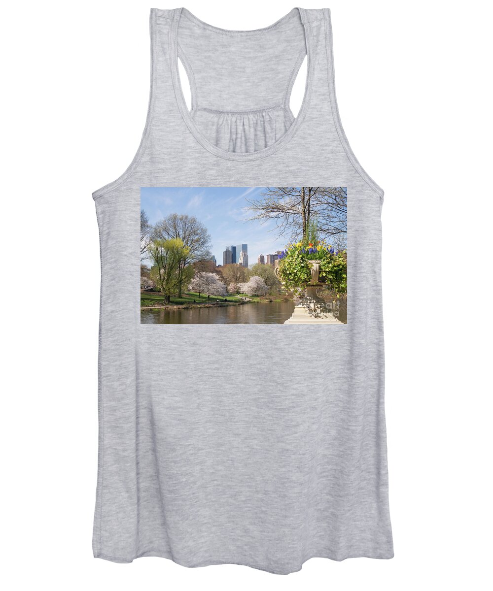 Springtime Women's Tank Top featuring the photograph Springtime view of Central Park, NYC by Bryan Attewell