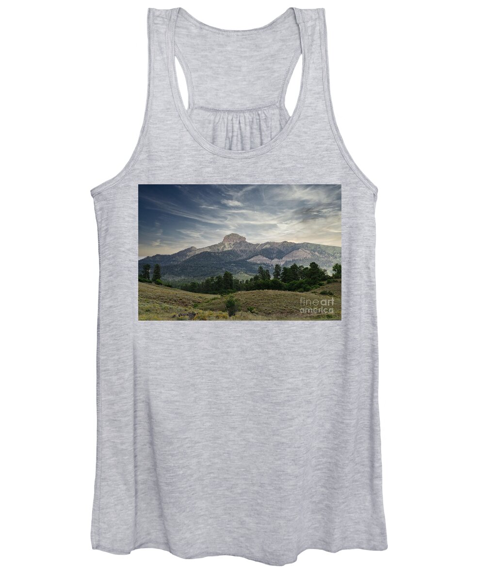 Squaretop Women's Tank Top featuring the photograph Squaretop Pagosa Springs by Veronica Batterson
