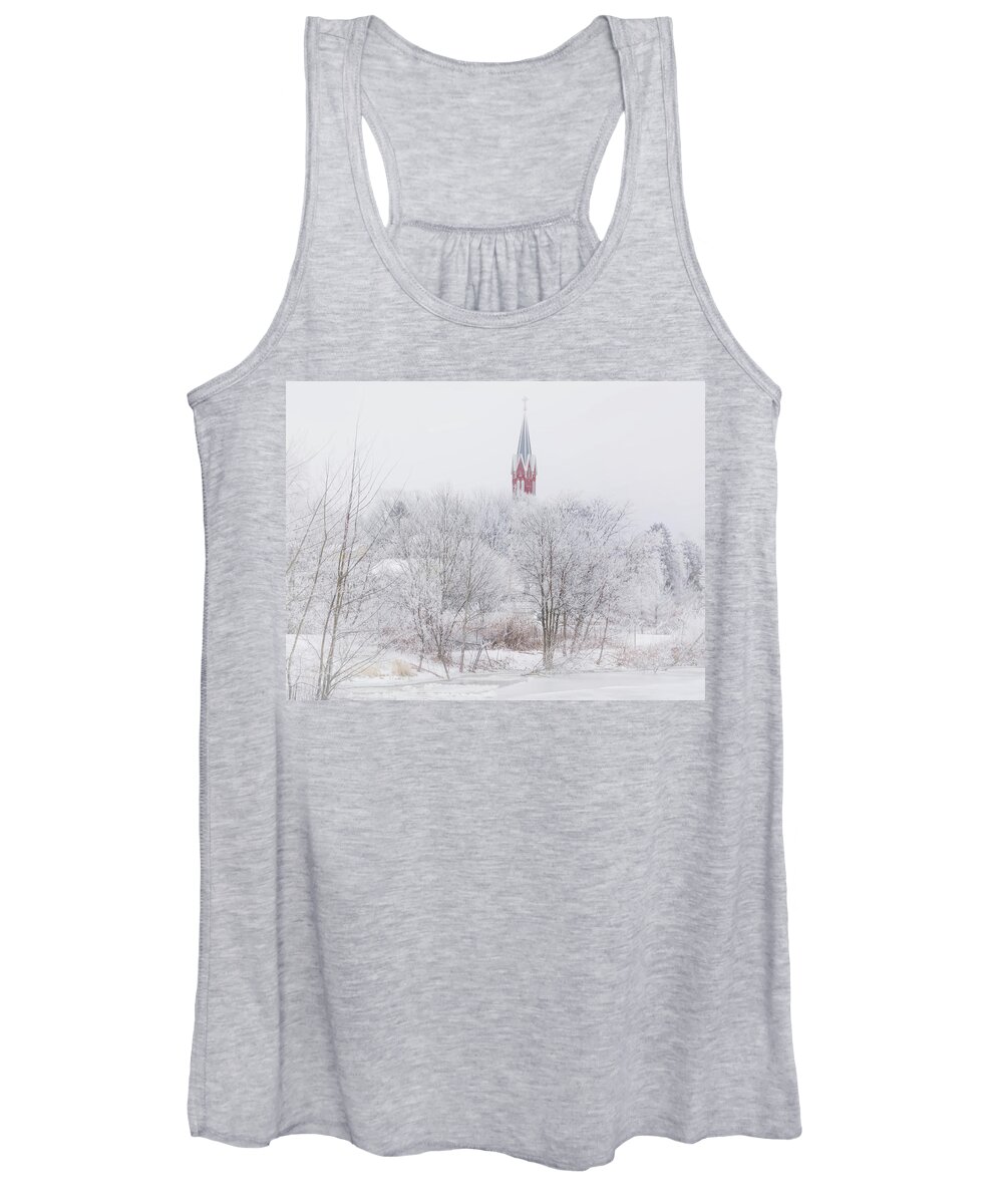 St. Mary's Parish Women's Tank Top featuring the photograph St. Mary's by the River by Patti Raine