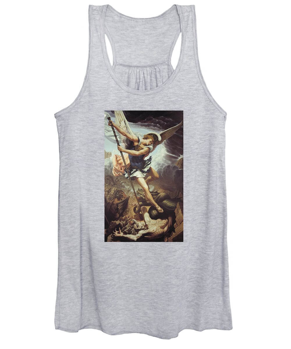 Christian Art Women's Tank Top featuring the painting Archangel Michael #1 by Kurt Wenner