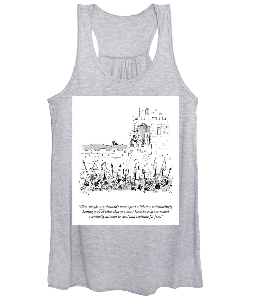 A28021 Women's Tank Top featuring the drawing Steal and Replicate for Free by Conde Nast
