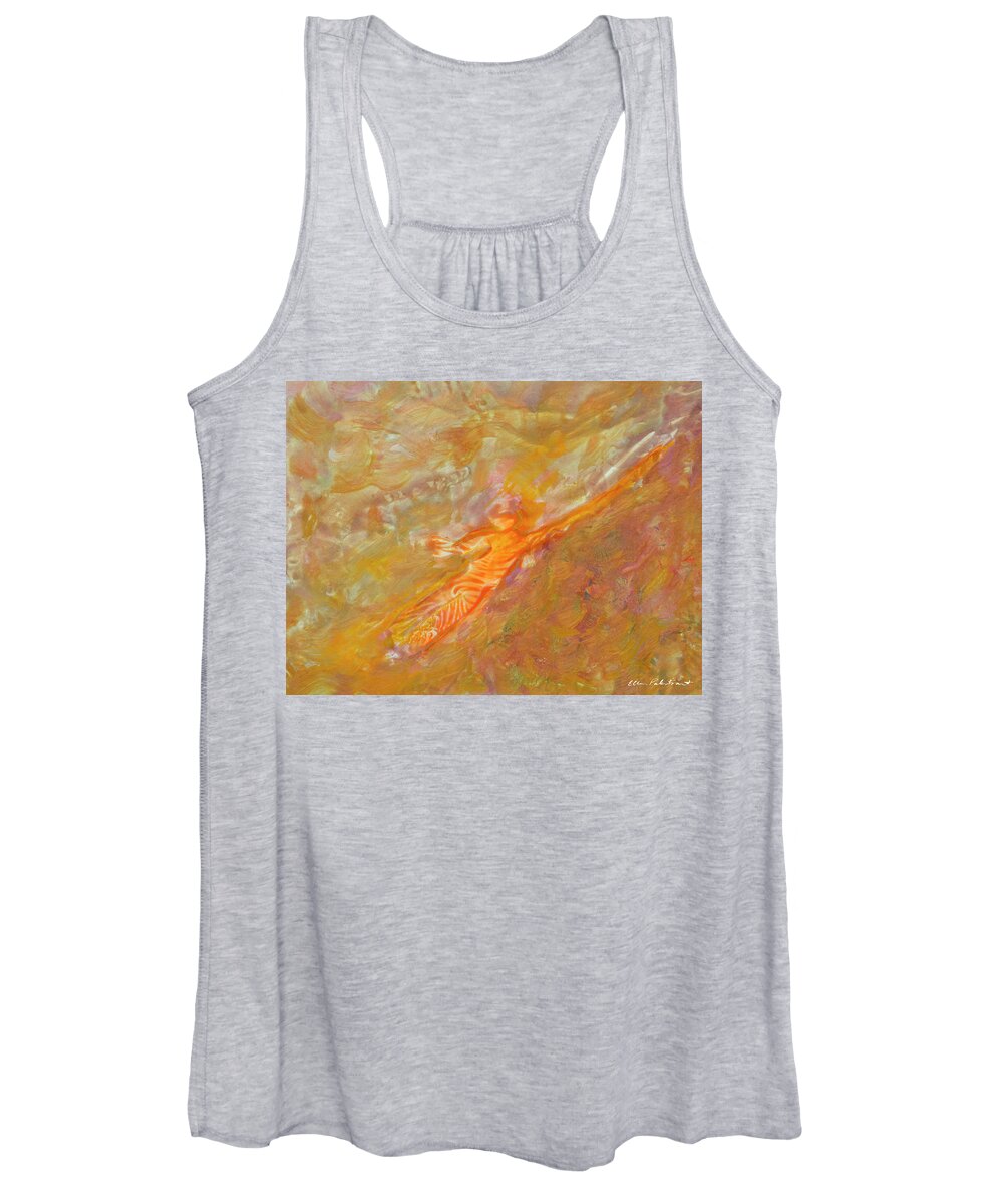 Wall Art Women's Tank Top featuring the painting Stretch and Farfetch by Ellen Palestrant