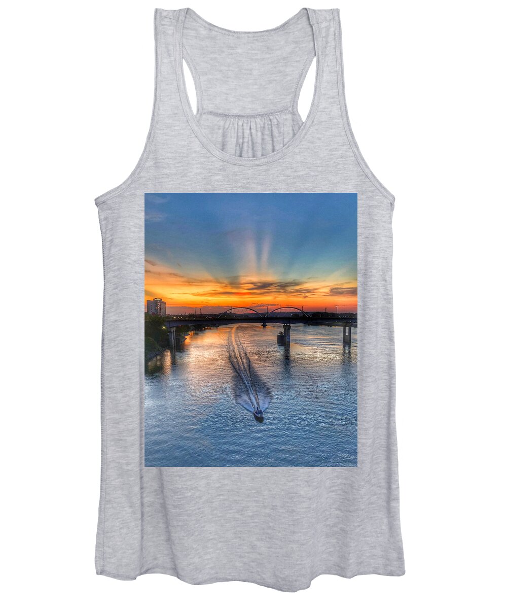 Landscape Women's Tank Top featuring the photograph Summer Evening in the South by Michael Dean Shelton