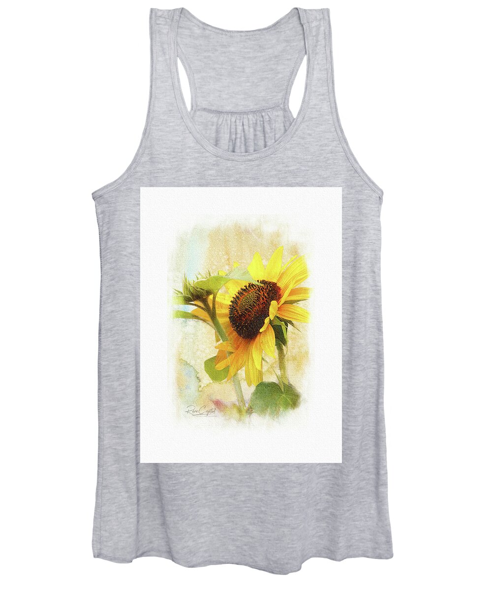 Sunflowers Women's Tank Top featuring the photograph Sunflower Sunshine by Rene Crystal